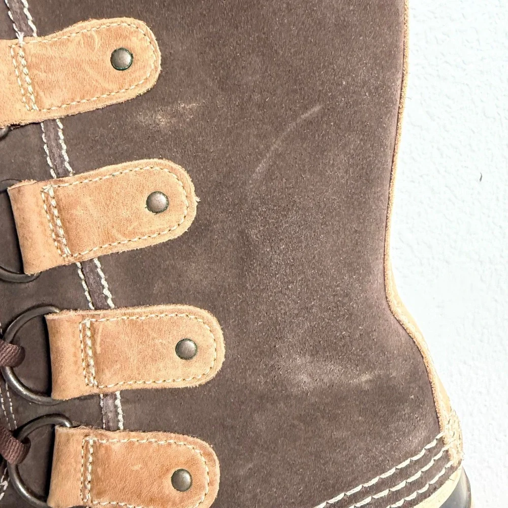 Sorel Joan of Arctic Waterproof Winter Boots Brown Suede USA 11 NL1540-248